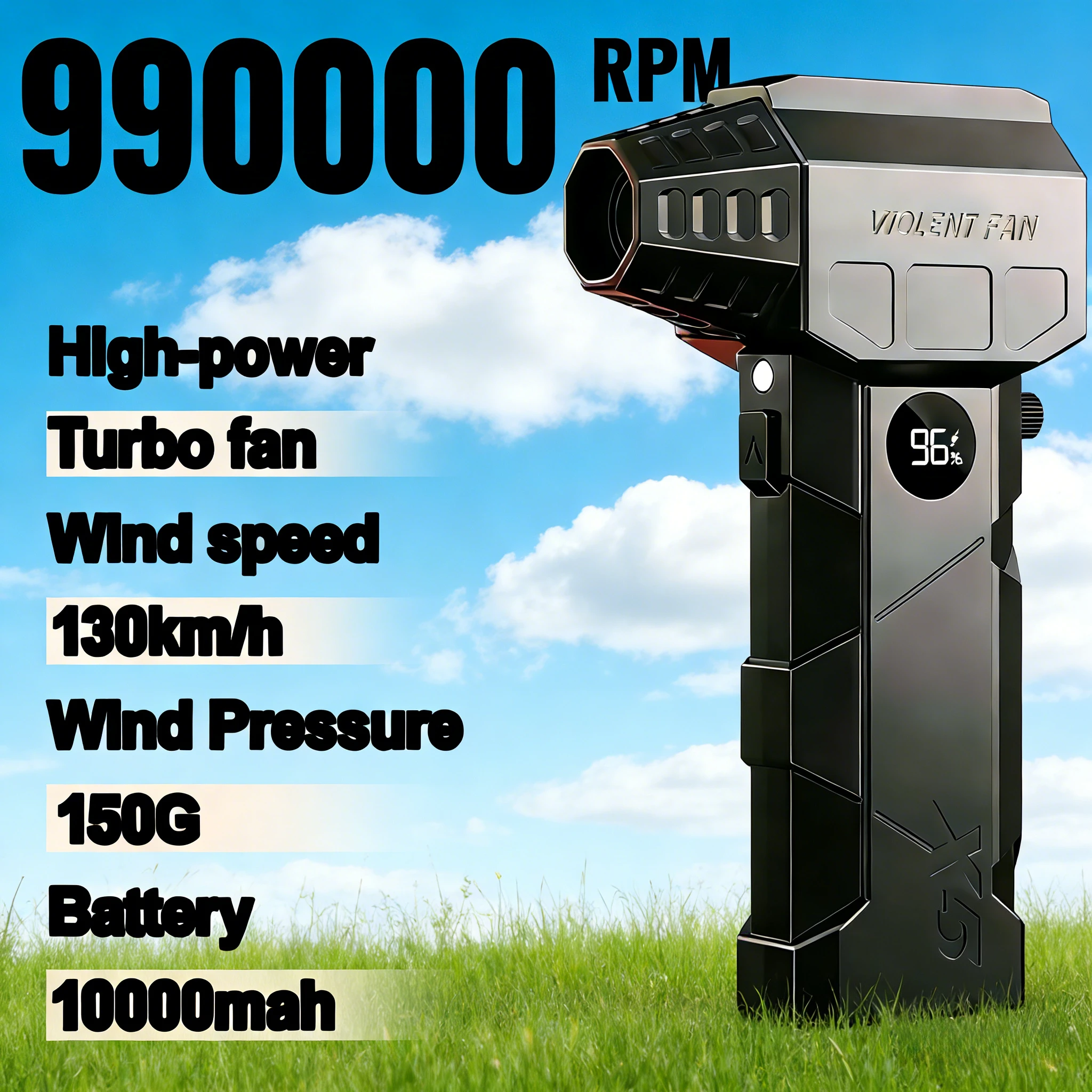 Усовершенствованный портативный вентилятор TurboFan X5 Mini | Промышленный турбовентилятор для воздуховодов с бесщеточным двигателем, скорость 70 м/с при сильном ветре
Усовершенствованный портативный вентилятор TurboFan X5 Mini | Промышленный турбовентилятор для воздуховодов с бесщеточным двигателем, скорость 70 м/с при сильном ветре