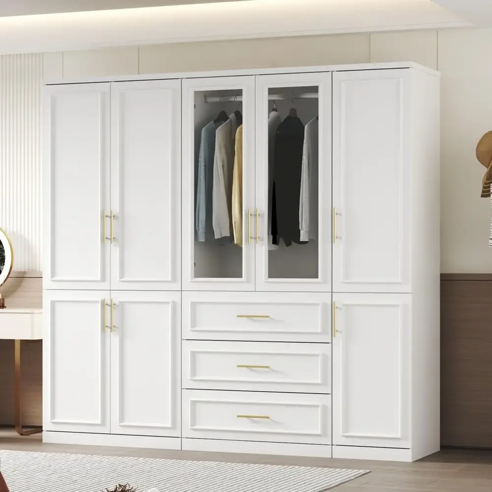 Special OfferAlmirah Or Clothes, White Large Wardrobe Closet System, Bedroom Storage Cabiwith Tempered Glass Doand Shelves,Hangi
Special OfferAlmirah Or Clothes, White Large Wardrobe Closet System, Bedroom Storage Cabiwith Tempered Glass Doand Shelves,Hangi