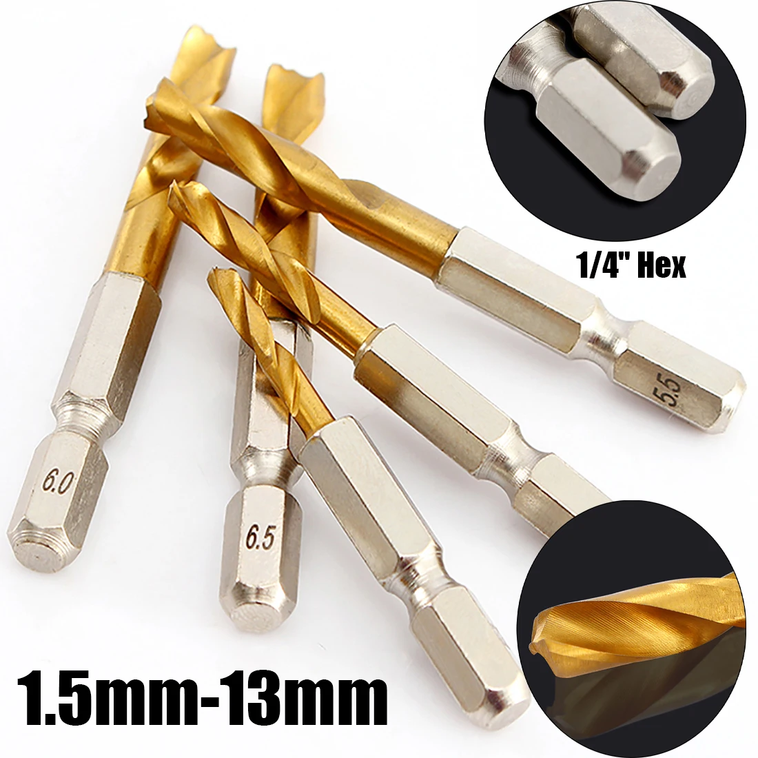Angle iron plate stainless steel special twist drill bit 1/4 inch hexagon shank Q type ultra short twist drill hole 1.5-13mm
Angle iron plate stainless steel special twist drill bit 1/4 inch hexagon shank Q type ultra short twist drill hole 1.5-13mm
