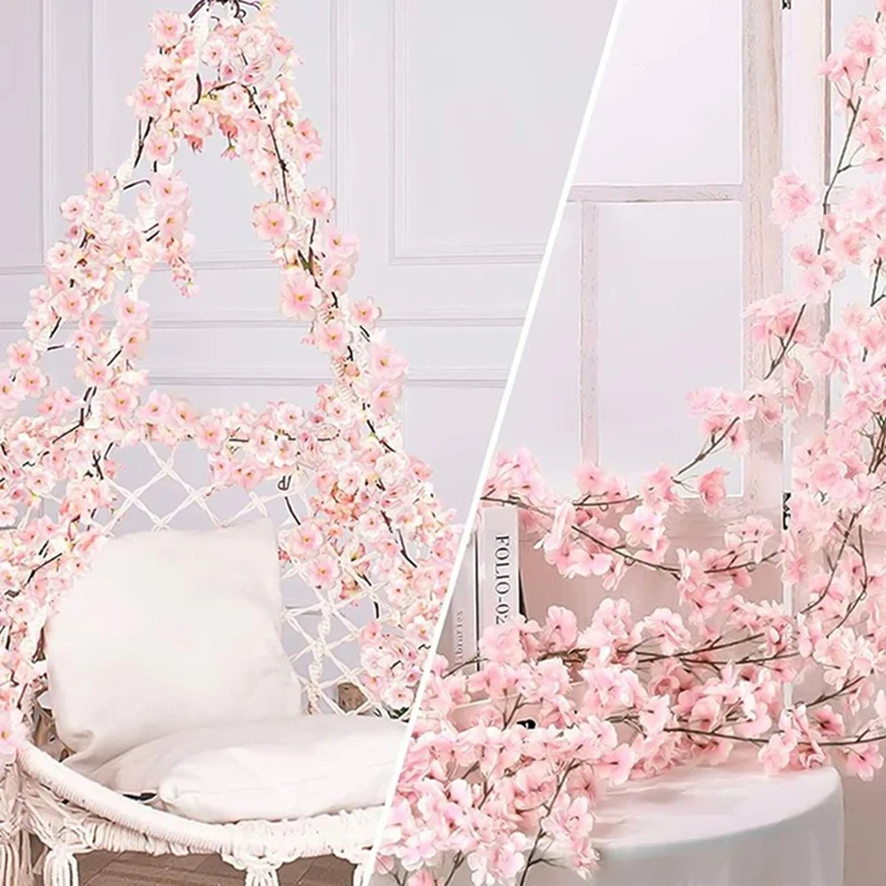 180CM Silk Artificial Sakura Flower Plant Vine Wedding Bridal Garden Arch Home Table Festival Party Scrapbook DIY Box Decoration
180CM Silk Artificial Sakura Flower Plant Vine Wedding Bridal Garden Arch Home Table Festival Party Scrapbook DIY Box Decoration