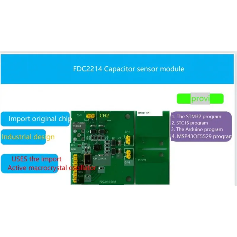 FDC2214 Module Capacitance Sensor Paper Counting 2021 Electronic Games Gesture Recognition Liquid Level Measurement
FDC2214 Module Capacitance Sensor Paper Counting 2021 Electronic Games Gesture Recognition Liquid Level Measurement