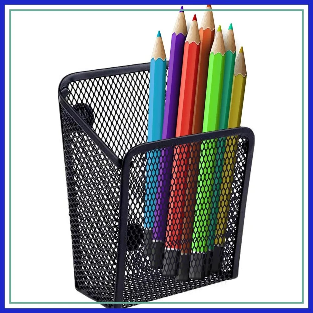 Magnetic Metal Mesh Pencil Holder, Black Stainless Steel Pen Cup with Magnets, Basket Organizer for Whiteboard, Kitchen, Office
Magnetic Metal Mesh Pencil Holder, Black Stainless Steel Pen Cup with Magnets, Basket Organizer for Whiteboard, Kitchen, Office
