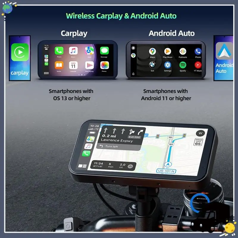 Lasting Motorcycle Carplay Screen Wireless Carplay & Android Auto 6.25" Touch Screen Player
Lasting Motorcycle Carplay Screen Wireless Carplay & Android Auto 6.25" Touch Screen Player
