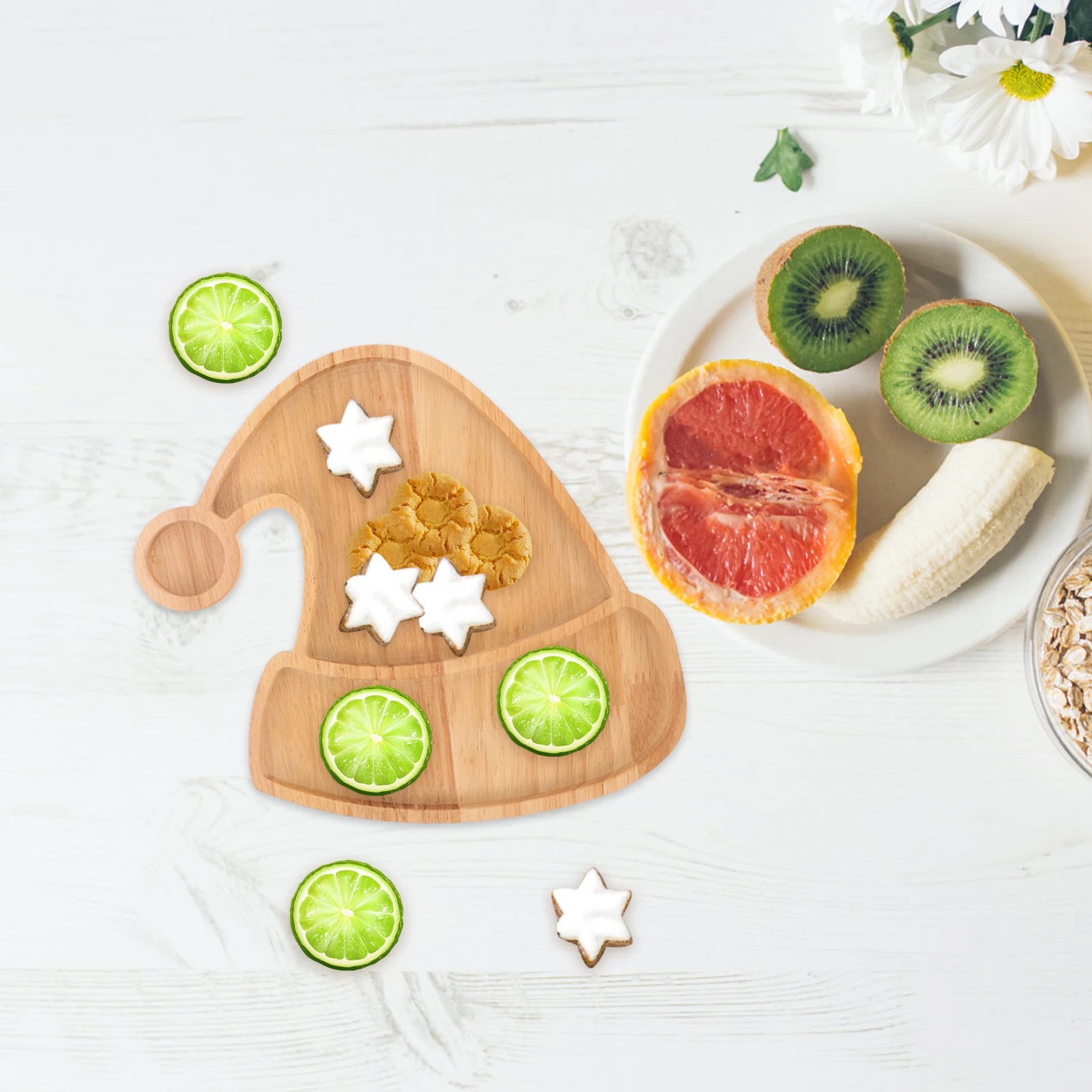Christmas Hat Wooden Tray Cartoon Design Wood Food Serving Plate Multi-Function Snack Organizer Xmas Decor
Christmas Hat Wooden Tray Cartoon Design Wood Food Serving Plate Multi-Function Snack Organizer Xmas Decor