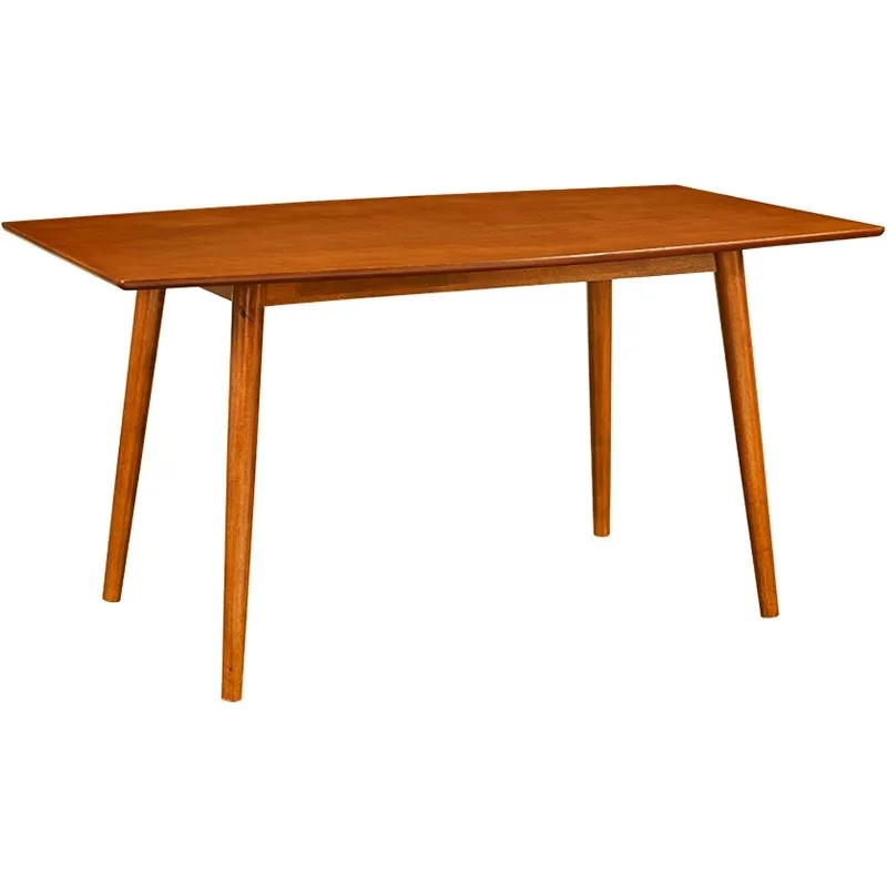 Edison 6 Person Mid Century Modern Wood Hairpin Rectangle Dining Room Kitchen Table Set Dining Chairs, 60 Inch, Brown
Edison 6 Person Mid Century Modern Wood Hairpin Rectangle Dining Room Kitchen Table Set Dining Chairs, 60 Inch, Brown