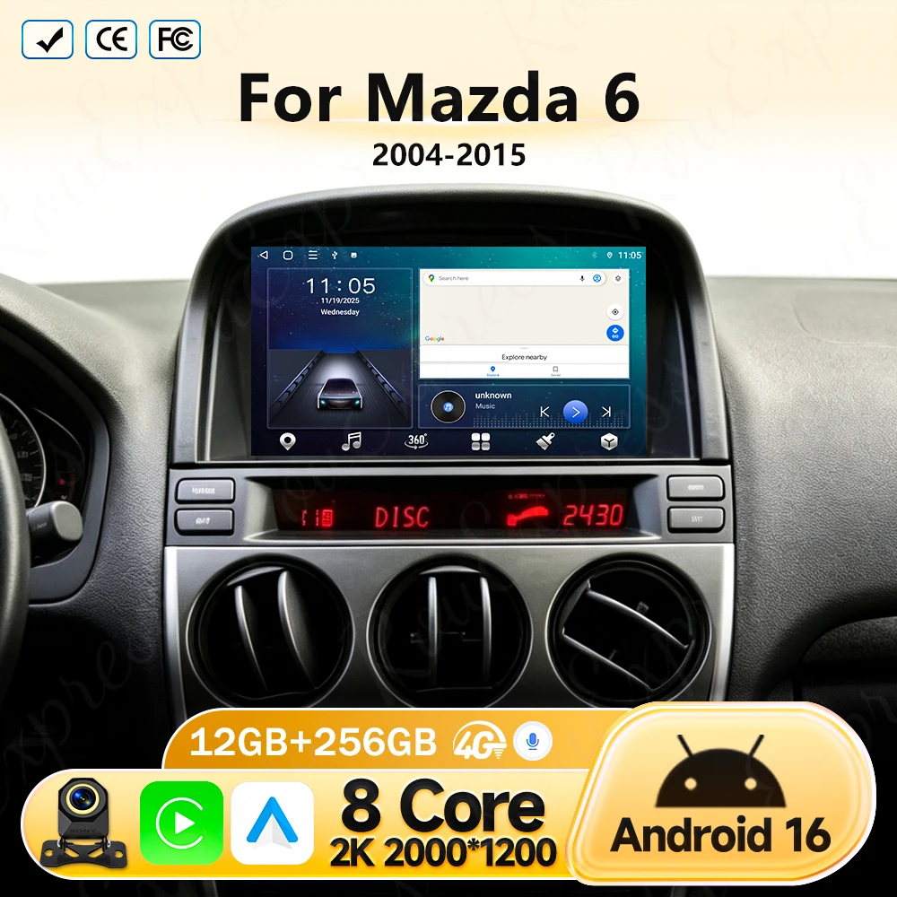 Автомагнитола для Mazda 6 2004-2015, GPS, мультимедиа, стерео, аудио, видео, аксессуары, Android 16, Carplay, DSP, навигация, 2din, DVD-плеер
Автомагнитола для Mazda 6 2004-2015, GPS, мультимедиа, стерео, аудио, видео, аксессуары, Android 16, Carplay, DSP, навигация, 2din, DVD-плеер