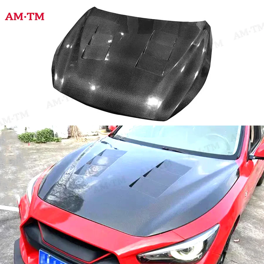 Carbon Fiber Car Front Bumper Engine Cover Hood Bonnet Vent Parts Hood High quality for Infiniti Q50 Body kit Car Accessories
Carbon Fiber Car Front Bumper Engine Cover Hood Bonnet Vent Parts Hood High quality for Infiniti Q50 Body kit Car Accessories