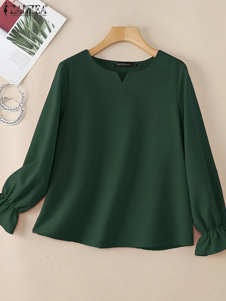 Casual Long Sleeve Solid Blouses Spring Office Shirt 2025 ZANZEA Women V Neck Holiday Tunic Tops Elegant Loose Blusas Oversize
Casual Long Sleeve Solid Blouses Spring Office Shirt 2025 ZANZEA Women V Neck Holiday Tunic Tops Elegant Loose Blusas Oversize