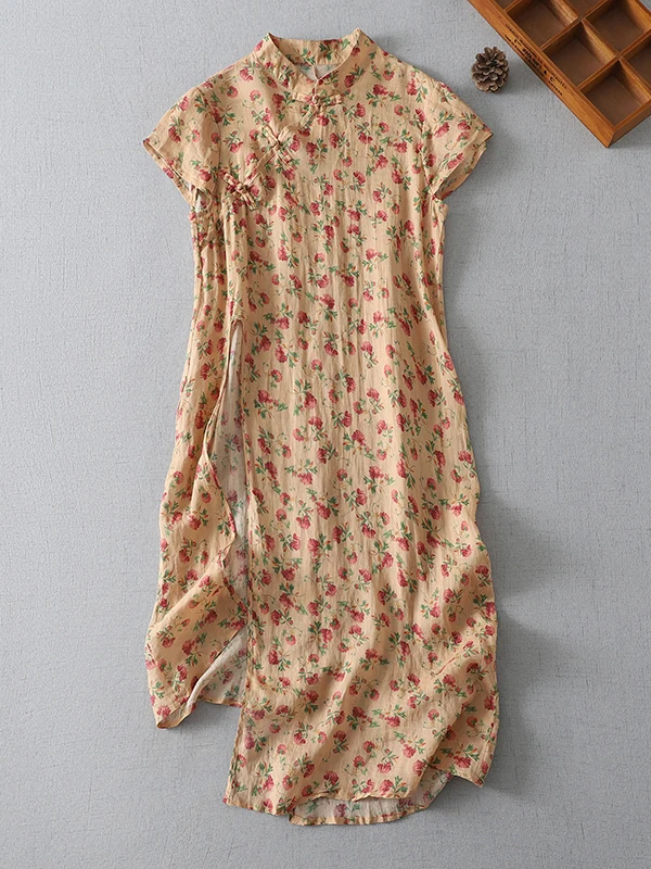 Retro Casual Floral Print High Slit Long Dress Women's plus Size Artistic Style Slimming Trendy Flag Robe Short Sleeve A-Line...
Retro Casual Floral Print High Slit Long Dress Women's plus Size Artistic Style Slimming Trendy Flag Robe Short Sleeve A-Line...
