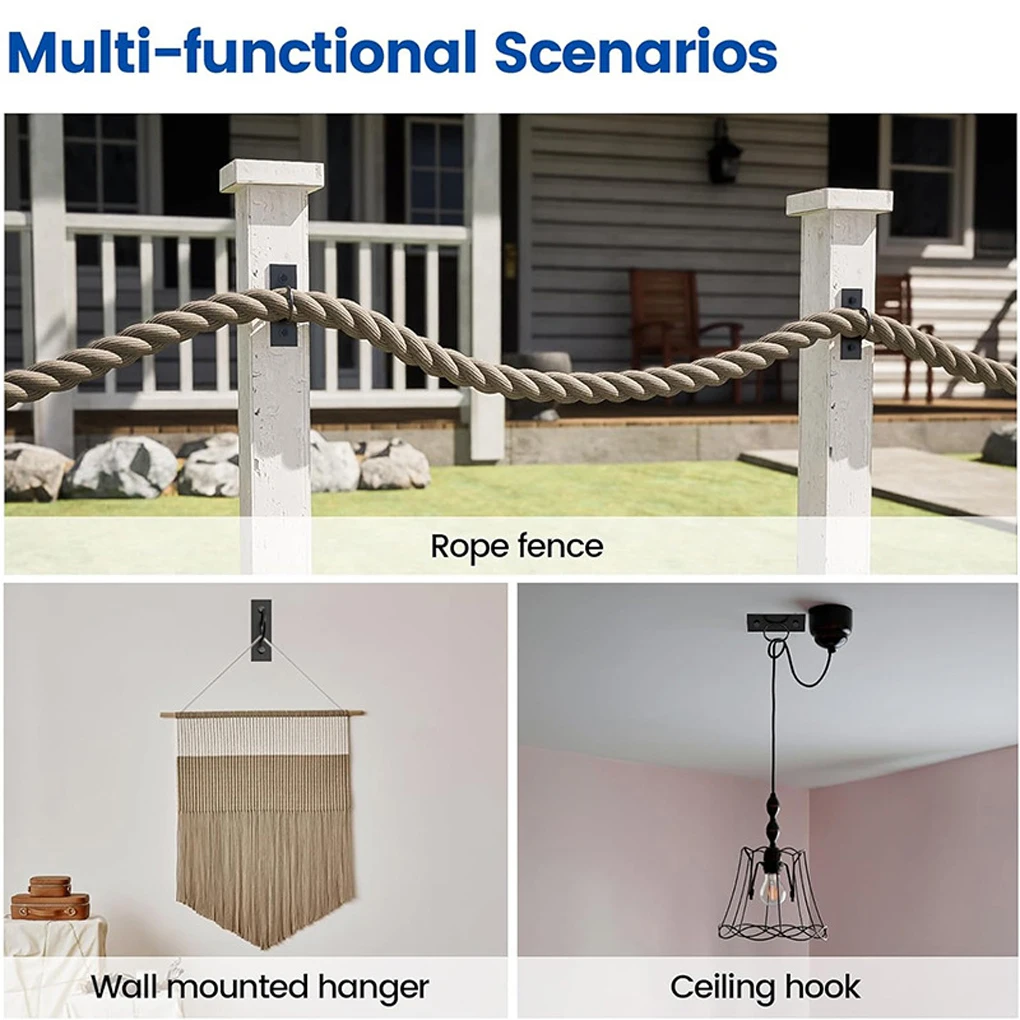 5PCS/SET Black Decorative Ring Rope Supports Holders for Rope Fencing Stair Deck Railing Wall Mounted Hanger Ceiling Hook
5PCS/SET Black Decorative Ring Rope Supports Holders for Rope Fencing Stair Deck Railing Wall Mounted Hanger Ceiling Hook