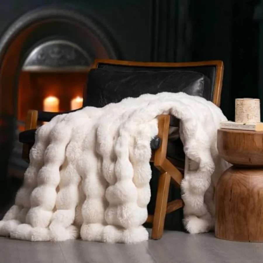 Ultra Soft Luxury Fluffy Faux Rabbit Fur Throw Blanket, Thick Warm Bubble Throw for Bed, Cozy Plush Reversible Blankets for Cou
Ultra Soft Luxury Fluffy Faux Rabbit Fur Throw Blanket, Thick Warm Bubble Throw for Bed, Cozy Plush Reversible Blankets for Cou