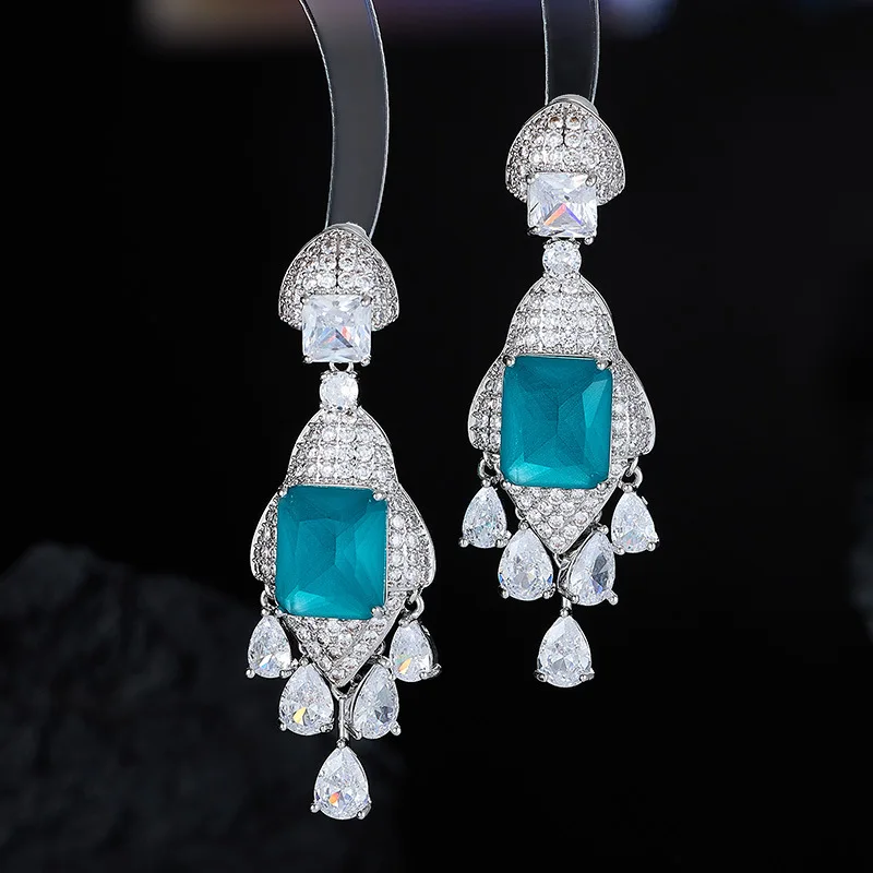 exquisite zirconia earrings for women dinner party wedding luxury jewelry red blue artificial gemstone square dangling earrings
exquisite zirconia earrings for women dinner party wedding luxury jewelry red blue artificial gemstone square dangling earrings