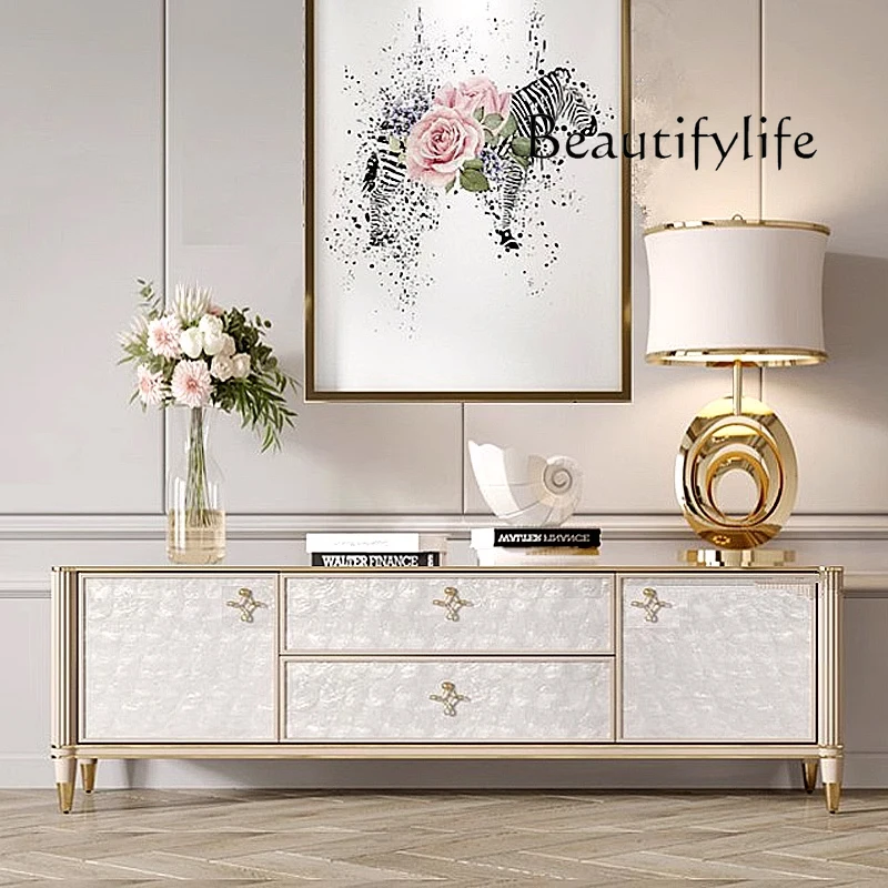 Шкаф для телевизора из массива дерева, журнальный столик, комбинация для маленькой квартиры, домашнее украшение в виде ракушки, напольный шкаф для гостиной, шкафчик
Шкаф для телевизора из массива дерева, журнальный столик, комбинация для маленькой квартиры, домашнее украшение в виде ракушки, напольный шкаф для гостиной, шкафчик