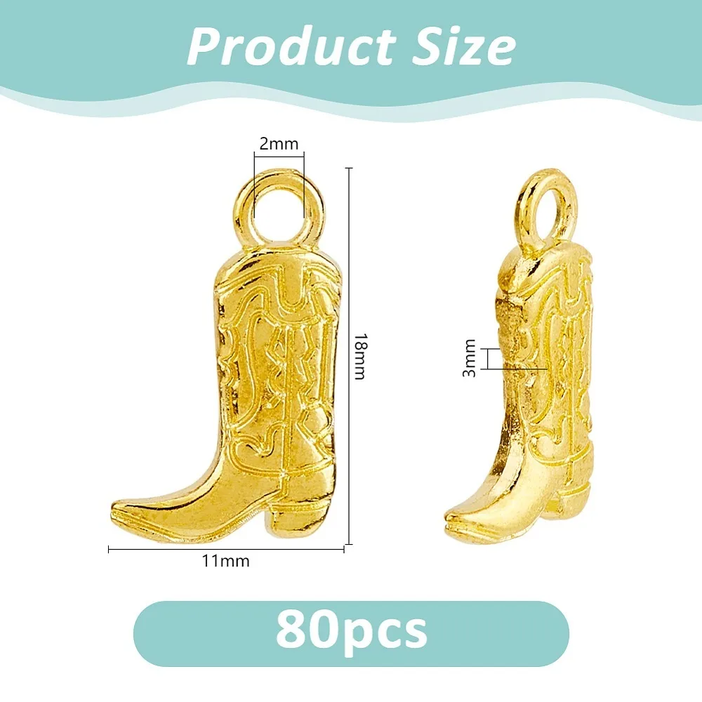 80Pcs Alloy Pendants Boots Charms Golden 18x11x3mm Hole: 2.2mm 80pcs/set
80Pcs Alloy Pendants Boots Charms Golden 18x11x3mm Hole: 2.2mm 80pcs/set