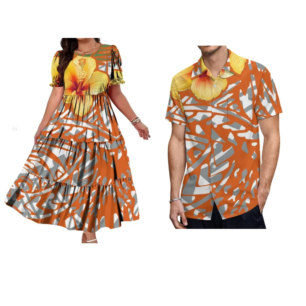 Polynesian Custom-Made Women'S Dresses Round-Neck Short-Sleeved Long Layered Cake Dresses Couple Outfits Men'S Shirts
Polynesian Custom-Made Women'S Dresses Round-Neck Short-Sleeved Long Layered Cake Dresses Couple Outfits Men'S Shirts