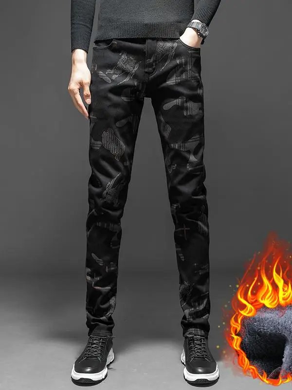 Men's Slim Fit Jeans Bla Casual Printed Comfortable Fce Autumn Winter Long Pants Youth Faion American Sle Thiened
Men's Slim Fit Jeans Bla Casual Printed Comfortable Fce Autumn Winter Long Pants Youth Faion American Sle Thiened