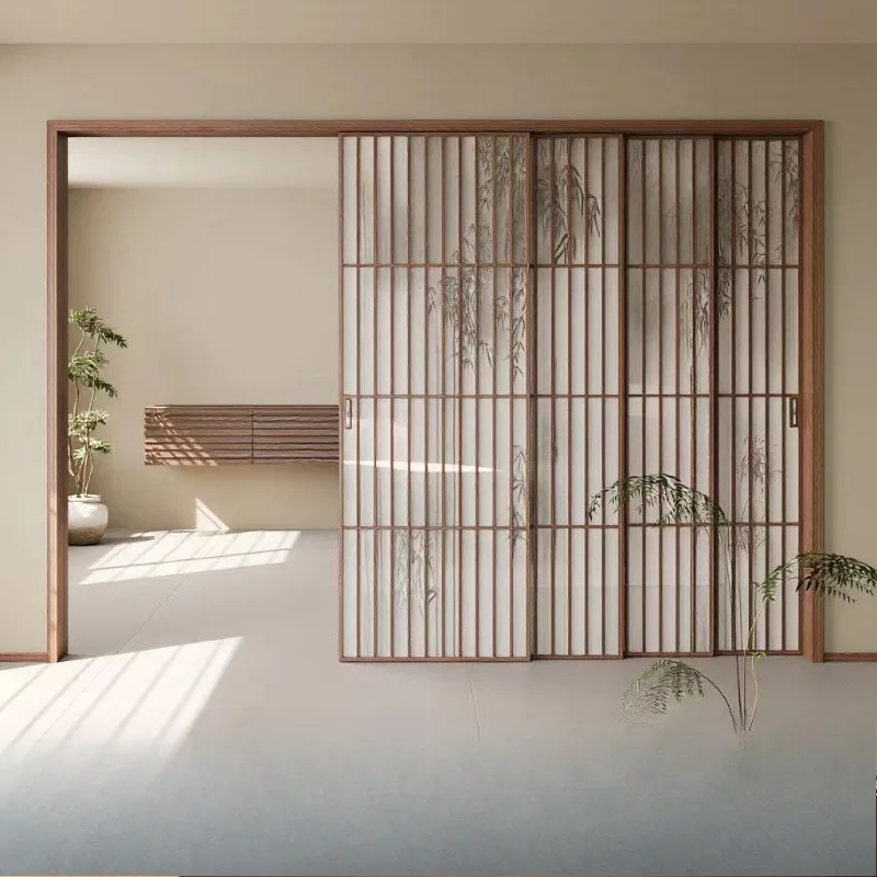 Bamboo shadow medium ancient style three linkage sliding door kitchen tea room study partition aluminum alloy glass sliding door
Bamboo shadow medium ancient style three linkage sliding door kitchen tea room study partition aluminum alloy glass sliding door