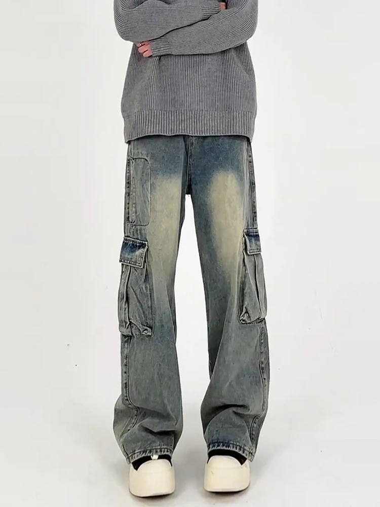 American Sle Fce Lined Workwear Jeans Men's Loose Straight Leg Wide Leg Pants Autumn Winter Trendy High Street Vibe
American Sle Fce Lined Workwear Jeans Men's Loose Straight Leg Wide Leg Pants Autumn Winter Trendy High Street Vibe