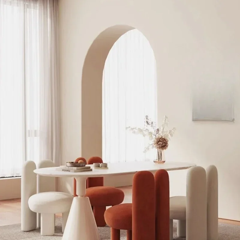 Cream wind Internet celebrity dining table and chair combination designer personality light luxury simple different
Cream wind Internet celebrity dining table and chair combination designer personality light luxury simple different
