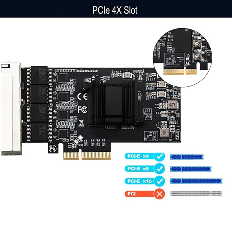 4 Ports Gigabit Network Card Pcie 2.5 Gigabit RJ45 Lan 10/100/1000/2500Mbps Realtek 8125B Chip
4 Ports Gigabit Network Card Pcie 2.5 Gigabit RJ45 Lan 10/100/1000/2500Mbps Realtek 8125B Chip