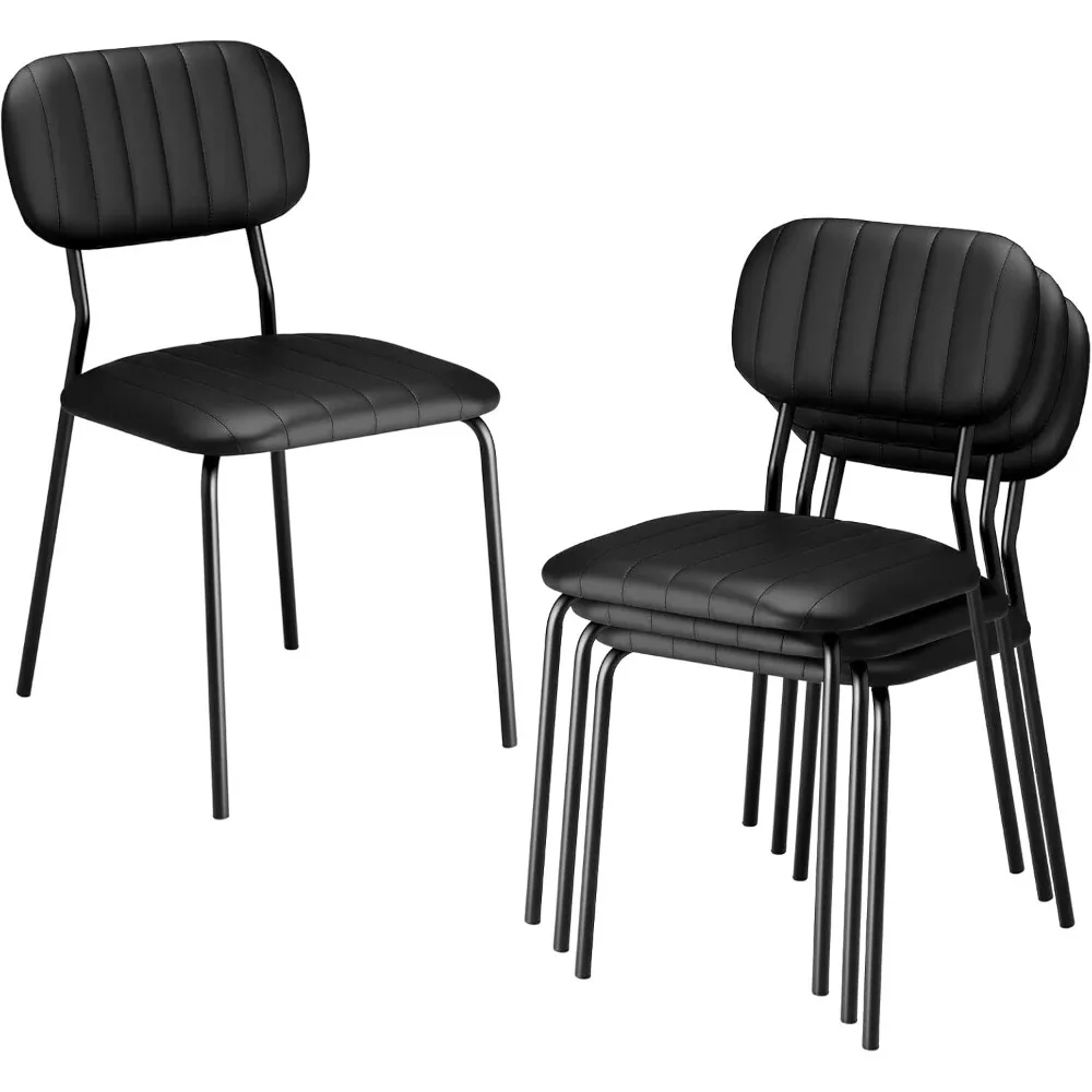 Stackable Dining Chair Set of 2 - Space-Saving PU/Fabric Padded Seat Sturdy Metal Frame Stacking Chair for Home Kitchen Office Waiting Room Reception Church Banquet, White/Black/Brown
Stackable Dining Chair Set of 2 - Space-Saving PU/Fabric Padded Seat Sturdy Metal Frame Stacking Chair for Home Kitchen Office Waiting Room Reception Church Banquet, White/Black/Brown