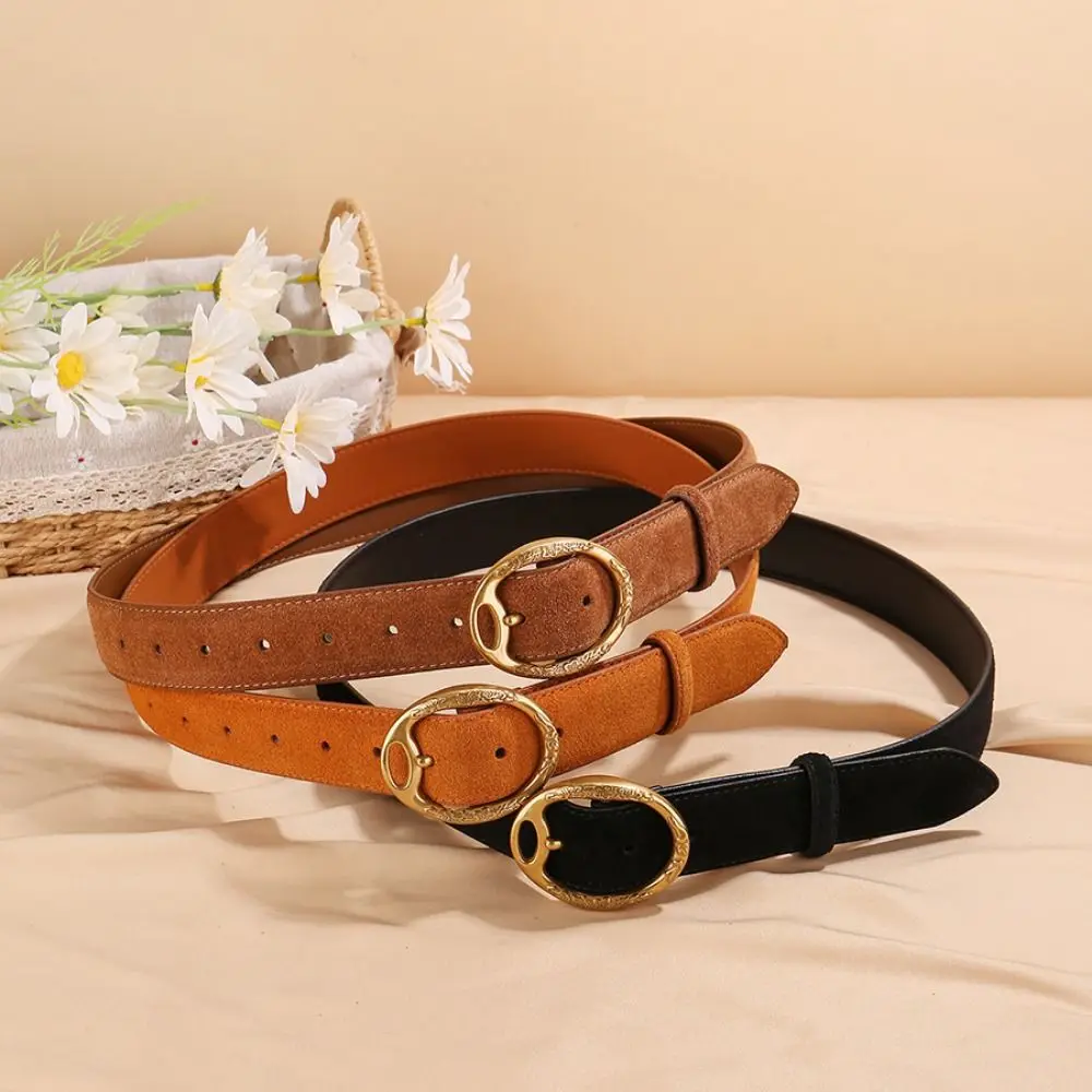 Fashion Luxury Design Suede Genuine Leather Belt Casual Retro Vintage Buckle Waistband Versatile Business Waist Strap For Women
Fashion Luxury Design Suede Genuine Leather Belt Casual Retro Vintage Buckle Waistband Versatile Business Waist Strap For Women