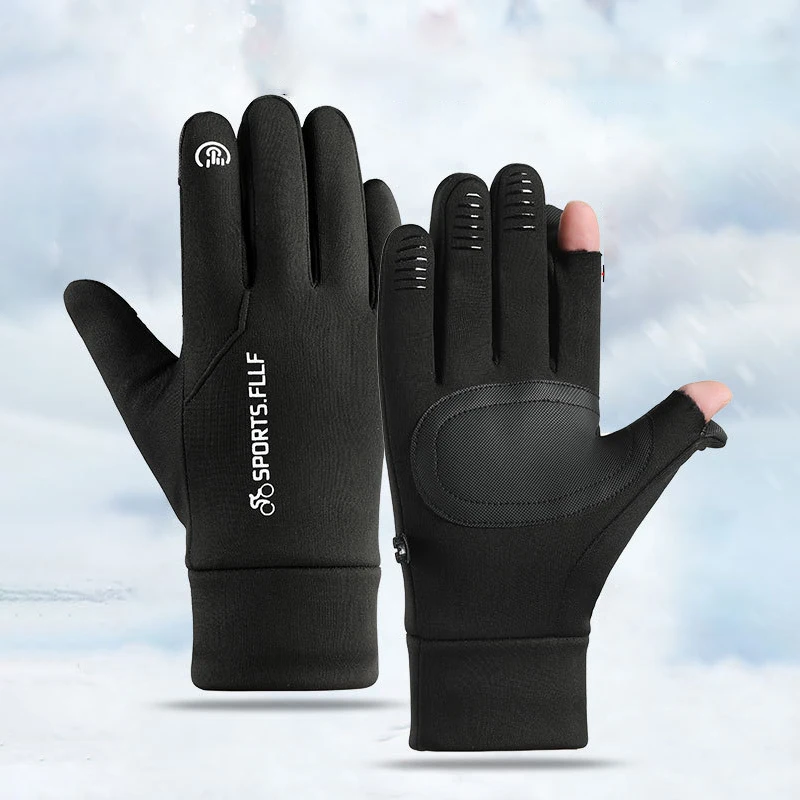 Men's Gloves Fleece Cycling Water-repellent Autumn Winter Gloves Male Warm Driving Fishing Flip Fingertip Touch-Screen Gloves
Men's Gloves Fleece Cycling Water-repellent Autumn Winter Gloves Male Warm Driving Fishing Flip Fingertip Touch-Screen Gloves
