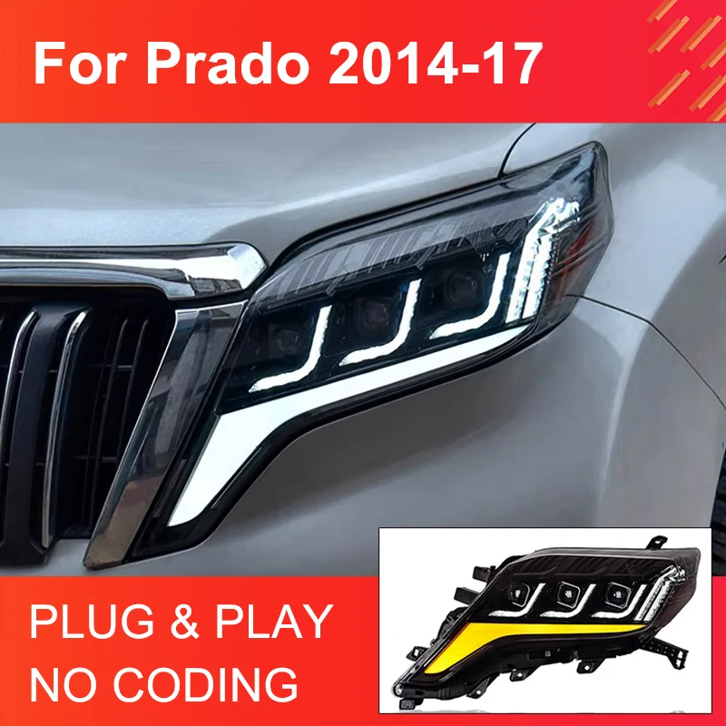 1 пара светодиодных фар в сборе для Toyota Prado 2014-2017, фары Plug and Play со светодиодными DRL, динамические поворотные передние фары
1 пара светодиодных фар в сборе для Toyota Prado 2014-2017, фары Plug and Play со светодиодными DRL, динамические поворотные передние фары
