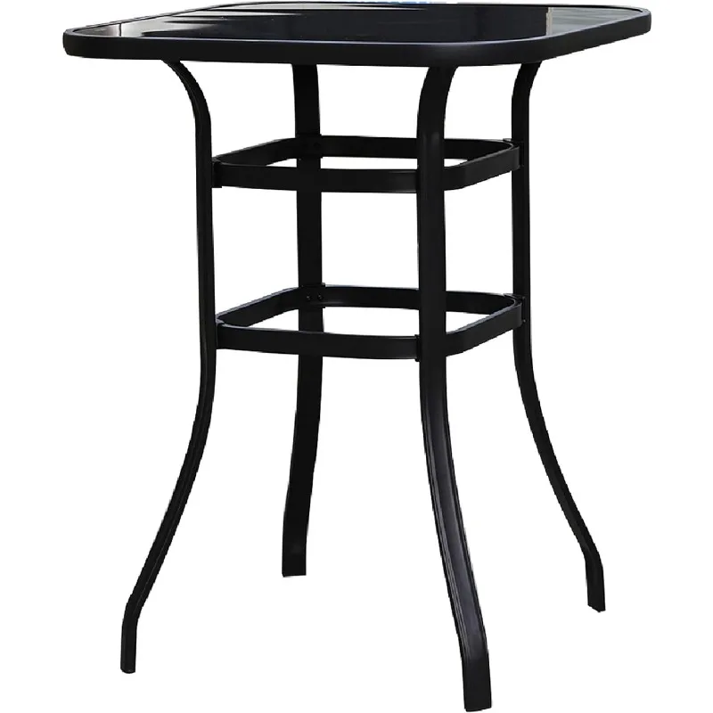 LOKATSE HOME Outdoor Bistro Bar Height Table Metal Frame Square Tempered Furniture Glass Top All Weather for Patio
LOKATSE HOME Outdoor Bistro Bar Height Table Metal Frame Square Tempered Furniture Glass Top All Weather for Patio