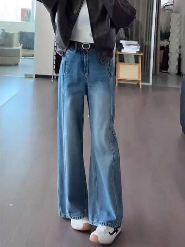 Джинсы женские с высокой талией, широкие, свободного кроя, универсальные, прямые, длинные брюки, осенне-зимние, больших размеров, с эффектом похудения
Джинсы женские с высокой талией, широкие, свободного кроя, универсальные, прямые, длинные брюки, осенне-зимние, больших размеров, с эффектом похудения