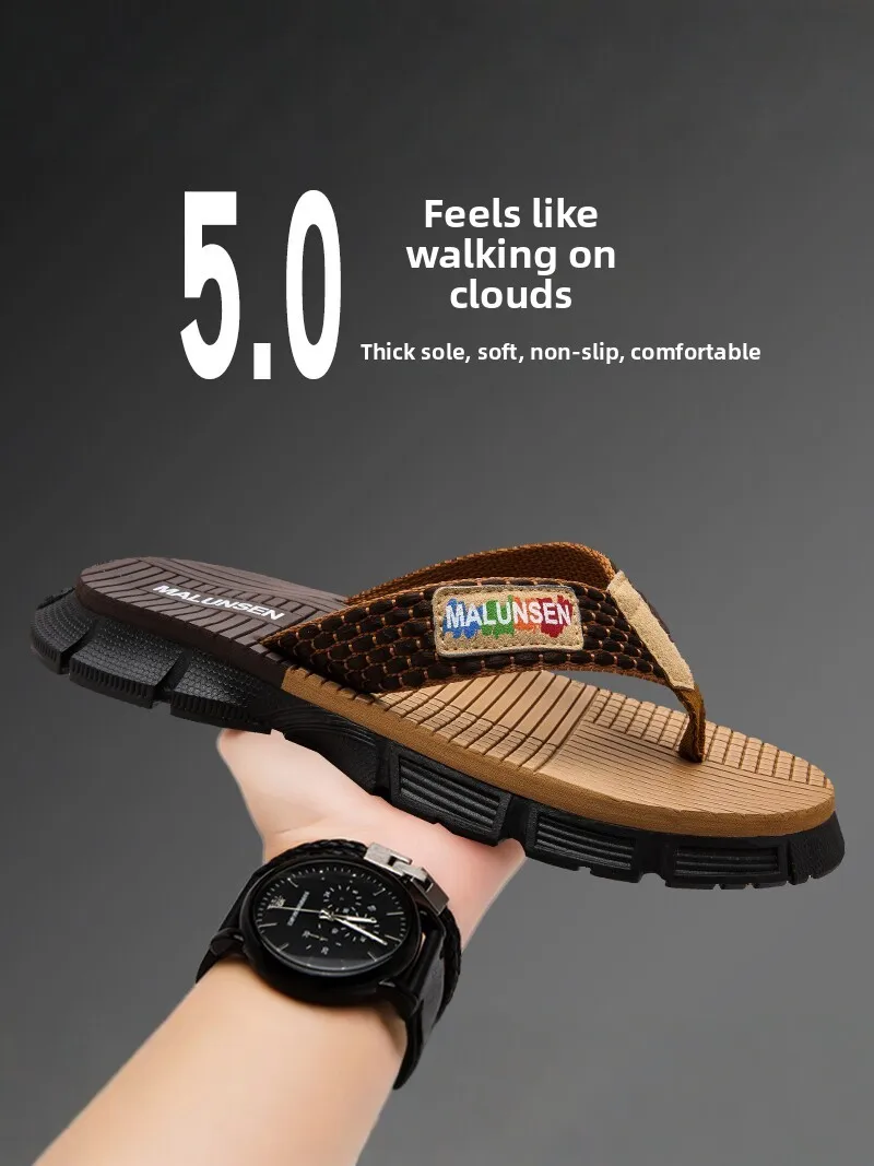 Men's Sandals 2026 New Summer Outdoor Wear Anti-Slip Deodorant Wear-Resistant Soft Bottom Toe-Post Slippers Beach Shoes
Men's Sandals 2026 New Summer Outdoor Wear Anti-Slip Deodorant Wear-Resistant Soft Bottom Toe-Post Slippers Beach Shoes