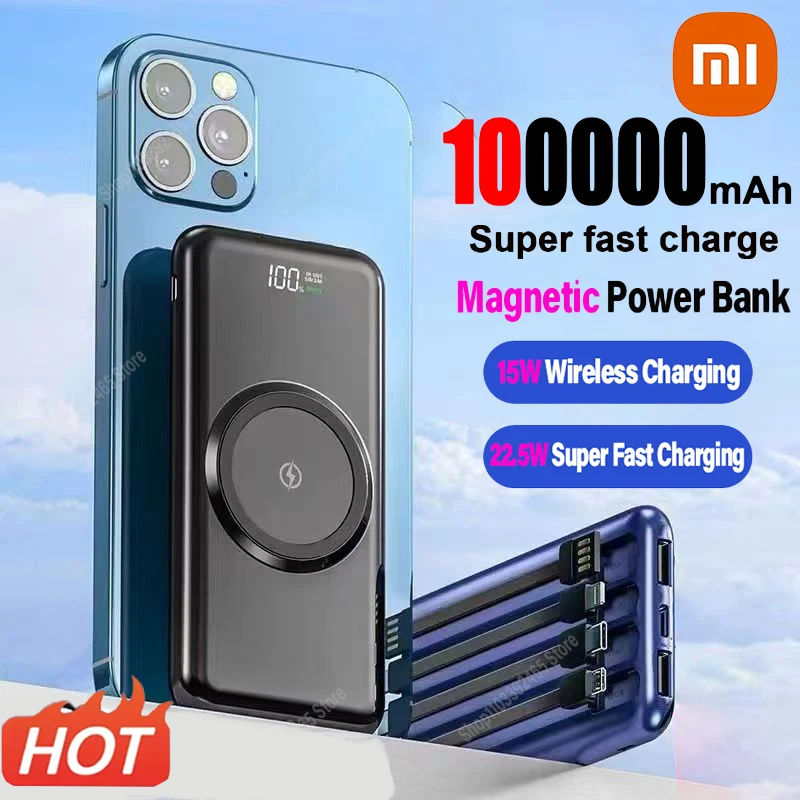 Xiaomi 100000mAh Wireless Power Bank Ultra Capacity Super Fast Charging Magnetic Power Bank For Iphone15 Samsung Huawei Xiaomi
Xiaomi 100000mAh Wireless Power Bank Ultra Capacity Super Fast Charging Magnetic Power Bank For Iphone15 Samsung Huawei Xiaomi