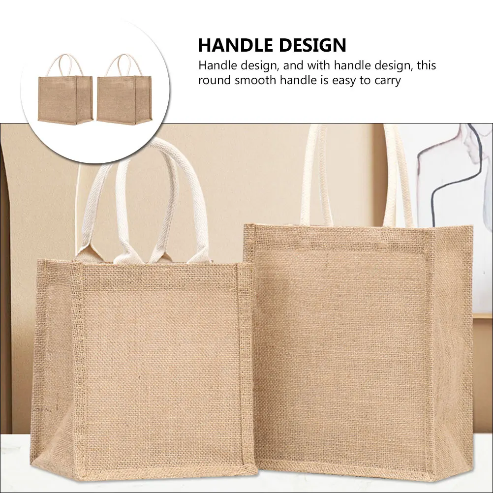 2Pcs Burlap Tote Bags Linen Reusable Grocery Shopping Beach Khaki Jute Pouch Storage Women H Wear Resistant Washable 
2Pcs Burlap Tote Bags Linen Reusable Grocery Shopping Beach Khaki Jute Pouch Storage Women H Wear Resistant Washable