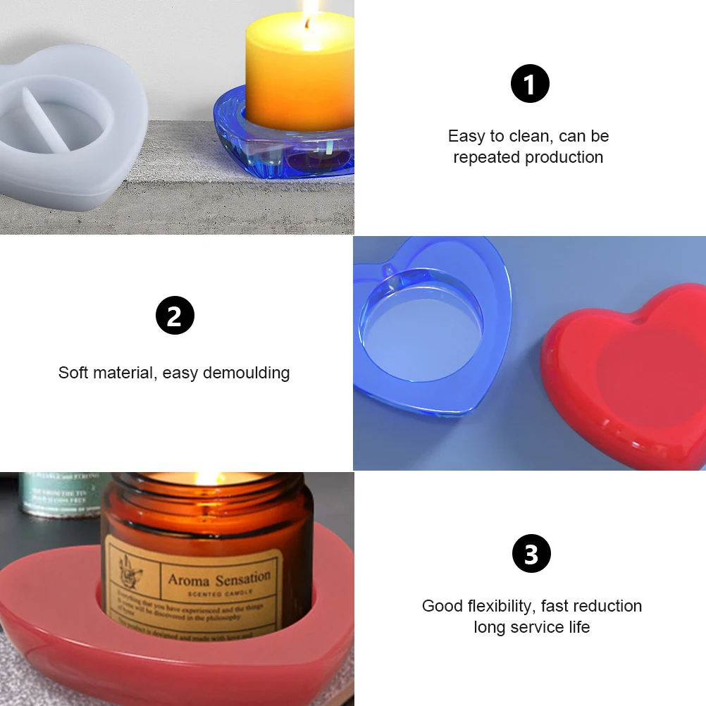 Heart Shaped Holder Molds Silicone DIY Crafts Mold for Home Diy Crafts Mold Decor Clear Texture Resin Casting
Heart Shaped Holder Molds Silicone DIY Crafts Mold for Home Diy Crafts Mold Decor Clear Texture Resin Casting
