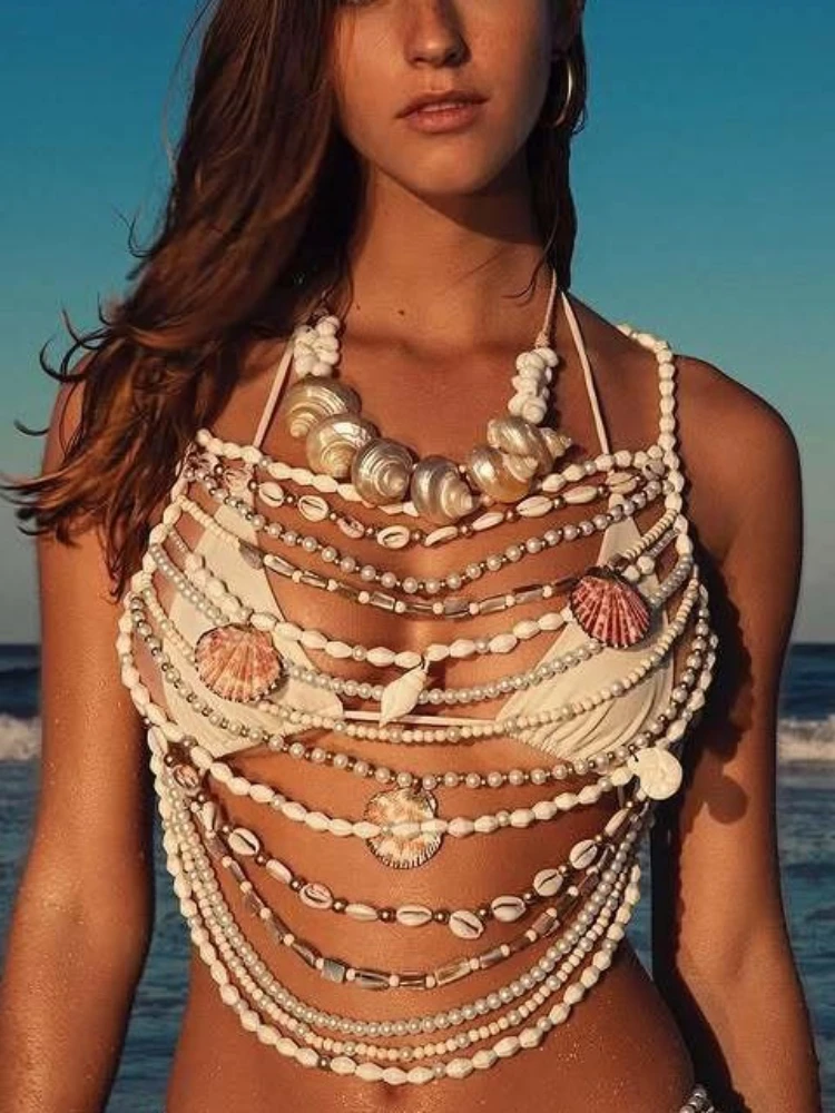 Sexy Pearl Braided Bikini Set 3 Piece with Starfish Scallop Pendant Waist Chain 2025 New Beach Swimwear Women Swimsuit
Sexy Pearl Braided Bikini Set 3 Piece with Starfish Scallop Pendant Waist Chain 2025 New Beach Swimwear Women Swimsuit