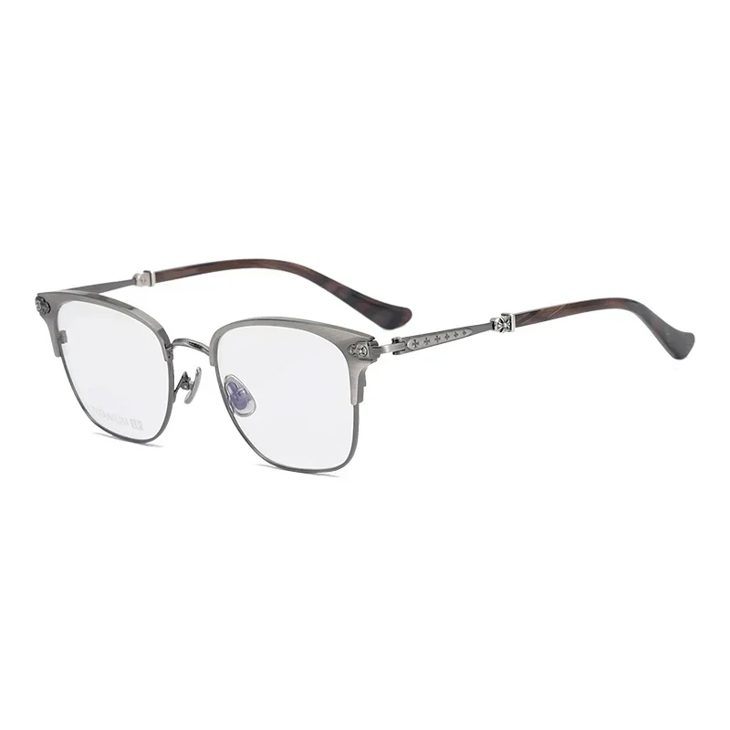 Hot selling style fashion mature plate titanium black glasses frame gold rectangular box super light frames
Hot selling style fashion mature plate titanium black glasses frame gold rectangular box super light frames