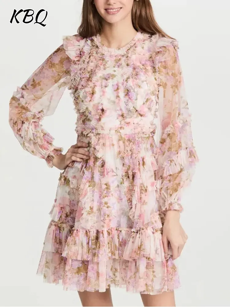 KBQ Printing Colorblock Dresses For Women Round Neck Long Sleeve High Waist Spliced Folds Elegant Dress Female Fashion Clothing
KBQ Printing Colorblock Dresses For Women Round Neck Long Sleeve High Waist Spliced Folds Elegant Dress Female Fashion Clothing