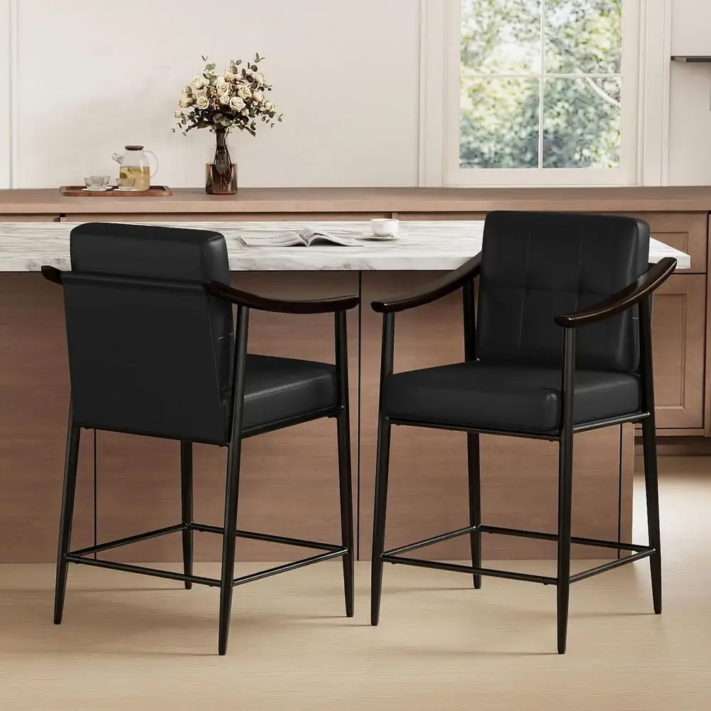 Набор из 2 барных стульев в стиле середины века, высота 66 см, для кухонного острова, с деревянными подлокотниками, мягкой спинкой, на заказ
Набор из 2 барных стульев в стиле середины века, высота 66 см, для кухонного острова, с деревянными подлокотниками, мягкой спинкой, на заказ