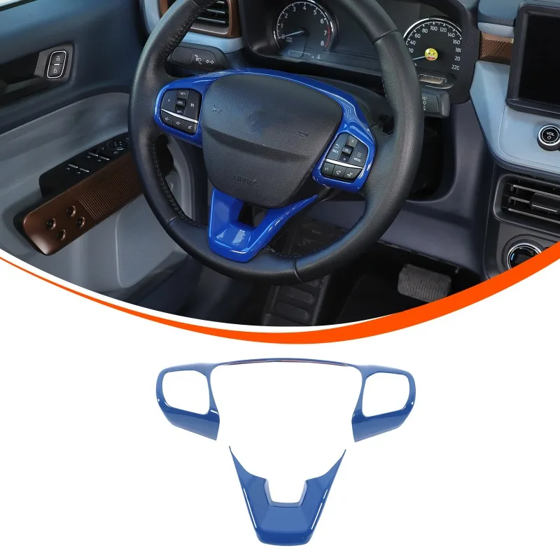 2 шт. ABS синяя декоративная рамка рулевого колеса для автомобильных аксессуаров Ford Maverick 2022+ 
2 шт. ABS синяя декоративная рамка рулевого колеса для автомобильных аксессуаров Ford Maverick 2022+