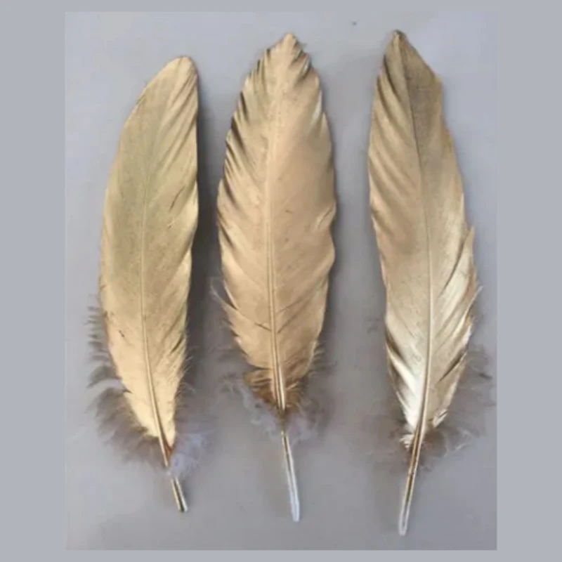 GOLD feathers-Metallic Gold Painted Goose Satinettes feathers for millinery wedding party decor supplies/10-18cm long,100pcs/lot
GOLD feathers-Metallic Gold Painted Goose Satinettes feathers for millinery wedding party decor supplies/10-18cm long,100pcs/lot