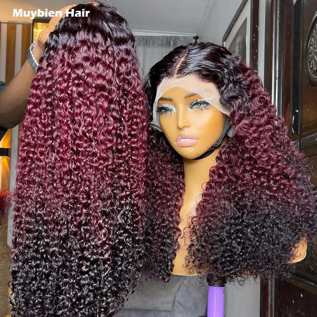 Super Double Drawn 3 Tone Colored Lace Front Wig 100% Human Hair 99j 13x4 HD Lace Front Pixie Curls Wigs Drawstring Glueless Wig
Super Double Drawn 3 Tone Colored Lace Front Wig 100% Human Hair 99j 13x4 HD Lace Front Pixie Curls Wigs Drawstring Glueless Wig