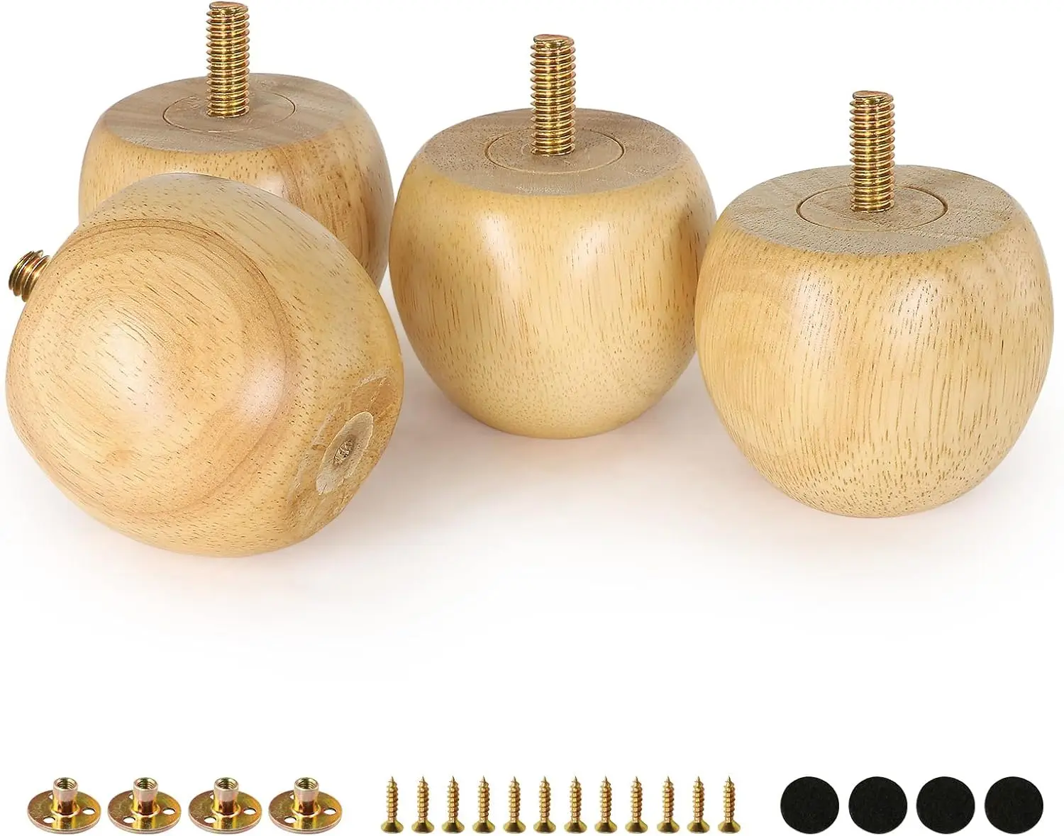 2.4 Inch Rubber Wood Furniture Legs, Mid-Century Modern Couch Feet Heavy Duty Sofa Legs Set of 4, Vintage Dresser Feet Round Ottoman Leg Replacement for DIY Furniture
2.4 Inch Rubber Wood Furniture Legs, Mid-Century Modern Couch Feet Heavy Duty Sofa Legs Set of 4, Vintage Dresser Feet Round Ottoman Leg Replacement for DIY Furniture