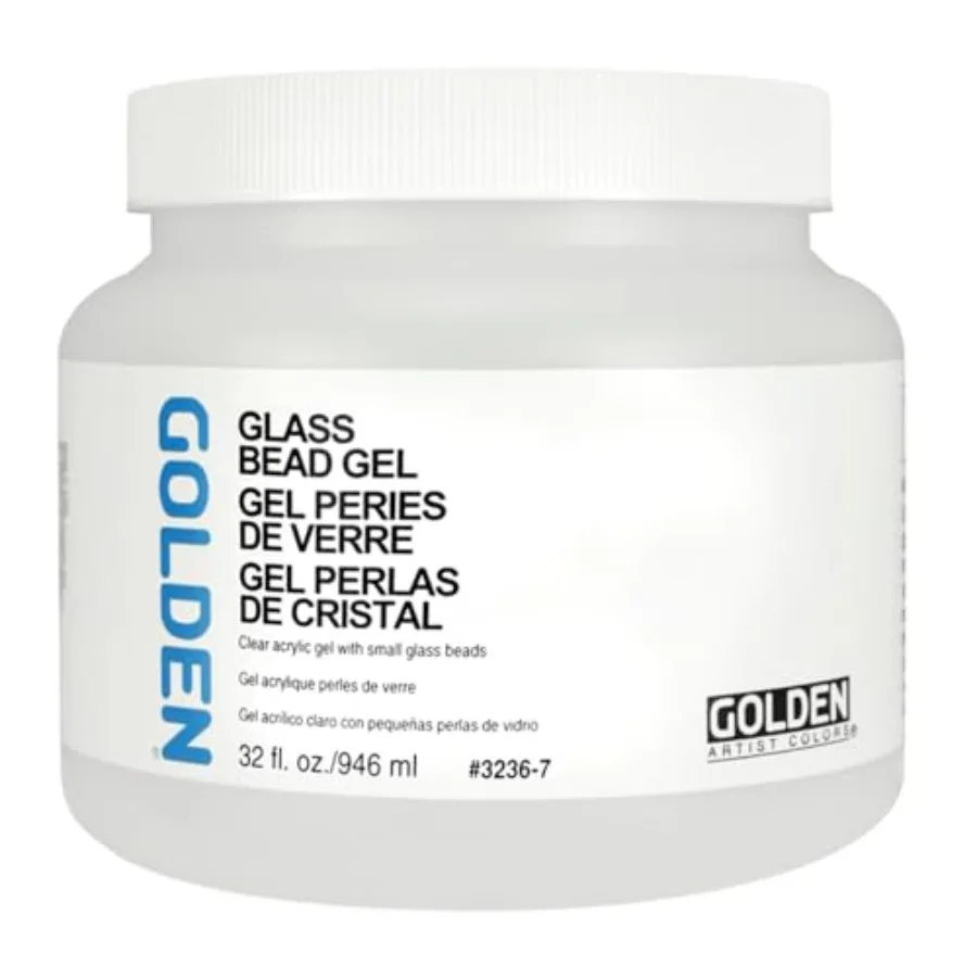 Glass Bead Gel, 32 fl. oz. Jar, Professional Acrylic Gel Medium, Transparent
Glass Bead Gel, 32 fl. oz. Jar, Professional Acrylic Gel Medium, Transparent