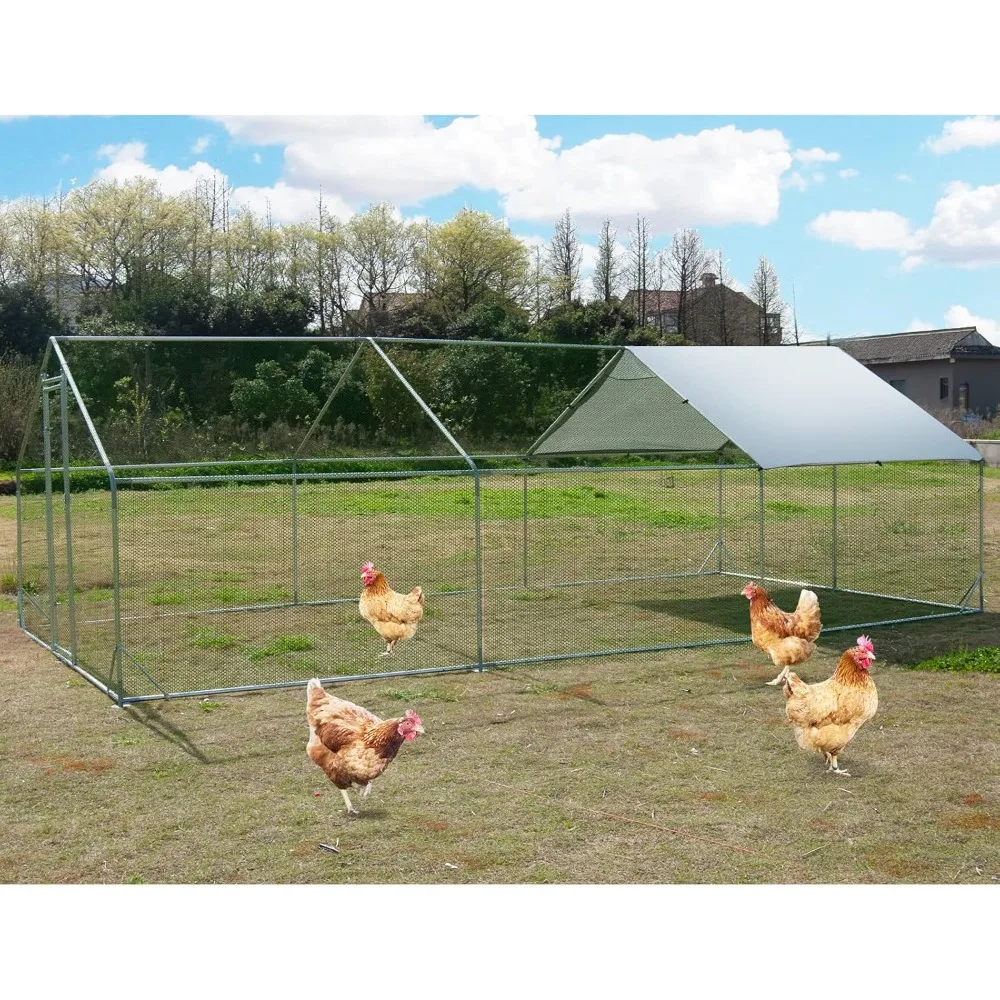 Large Metal Chicken Coop Walk-in Poultry Cage Hen Run House Habitat Spire Shaped Cage with Waterproof and Anti-Ultraviolet Cover
Large Metal Chicken Coop Walk-in Poultry Cage Hen Run House Habitat Spire Shaped Cage with Waterproof and Anti-Ultraviolet Cover