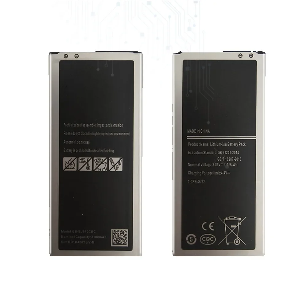 Мобильный телефон для Samsung Galaxy J5 2016 Edition J510 J510F J510G J5109 J5108 Аккумулятор EB-BJ510CBE 3100 мАч
Мобильный телефон для Samsung Galaxy J5 2016 Edition J510 J510F J510G J5109 J5108 Аккумулятор EB-BJ510CBE 3100 мАч