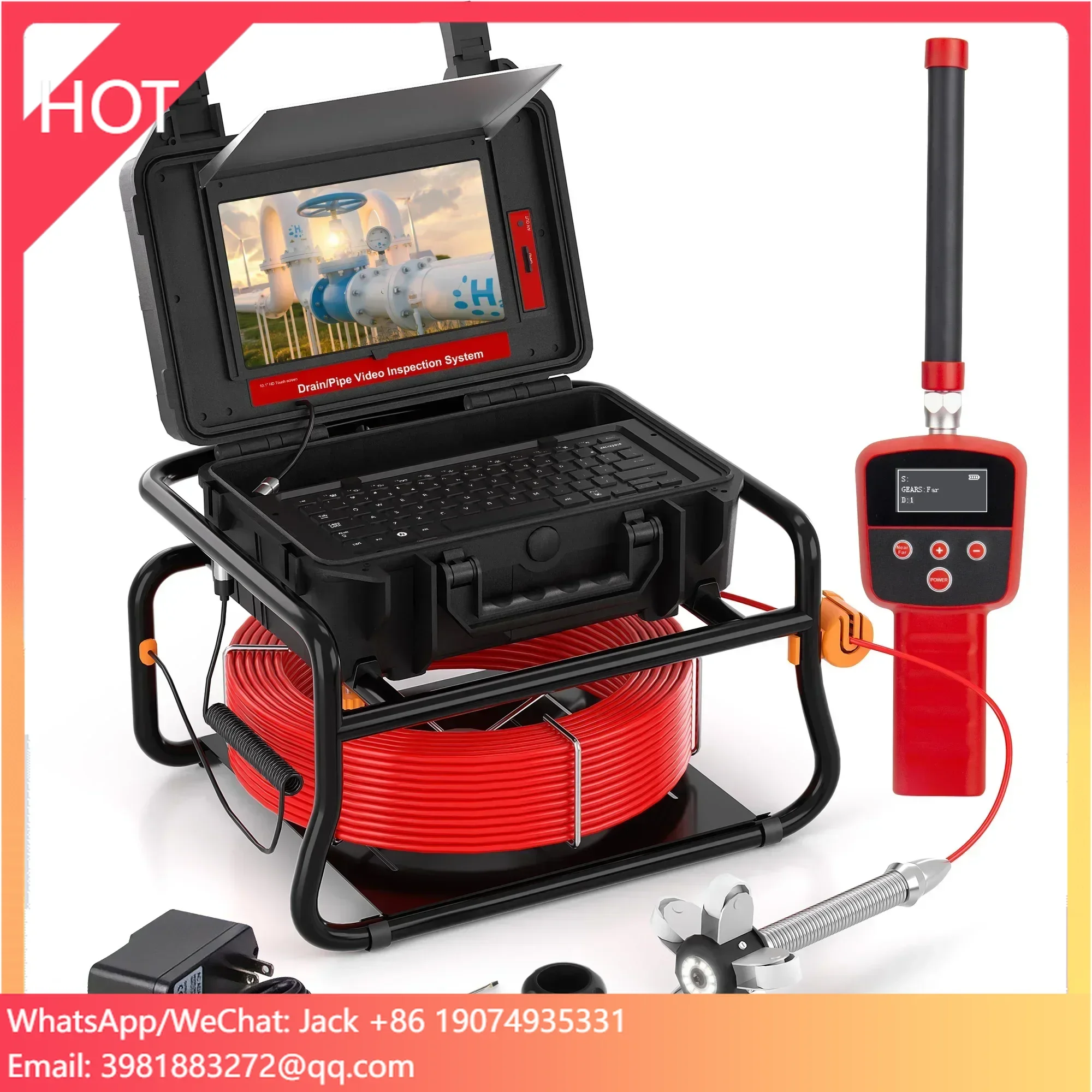 Self-leveling Function Sewer Camera Inspection 512HZ Transmission 7MM Diameter Red Cable Sewer Camera 8GB Card Video Recording
Self-leveling Function Sewer Camera Inspection 512HZ Transmission 7MM Diameter Red Cable Sewer Camera 8GB Card Video Recording