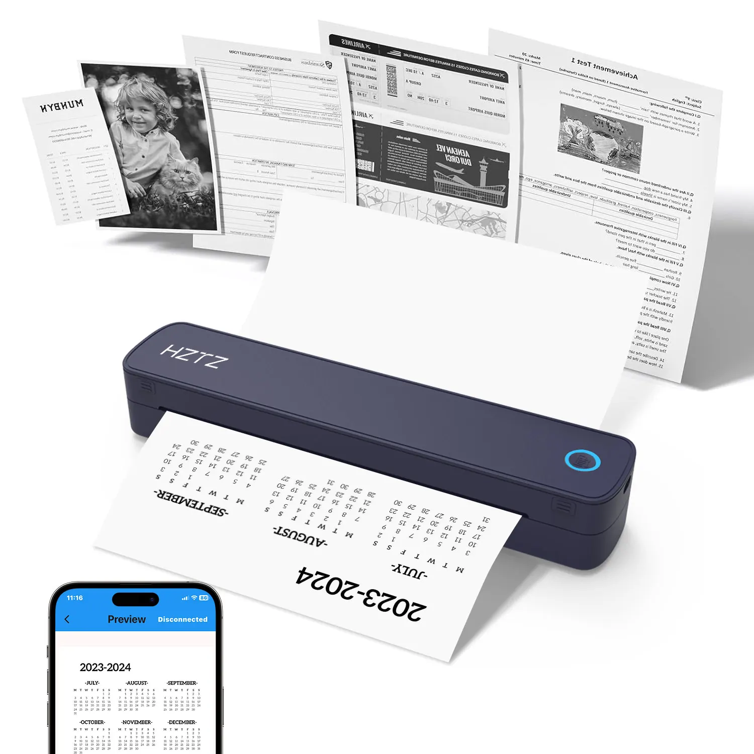 Portable 203DPI Thermal Printer, Multi-Size Paper Support, Inkless Wireless Printer for Notes, Documents & Tattoos
Portable 203DPI Thermal Printer, Multi-Size Paper Support, Inkless Wireless Printer for Notes, Documents & Tattoos