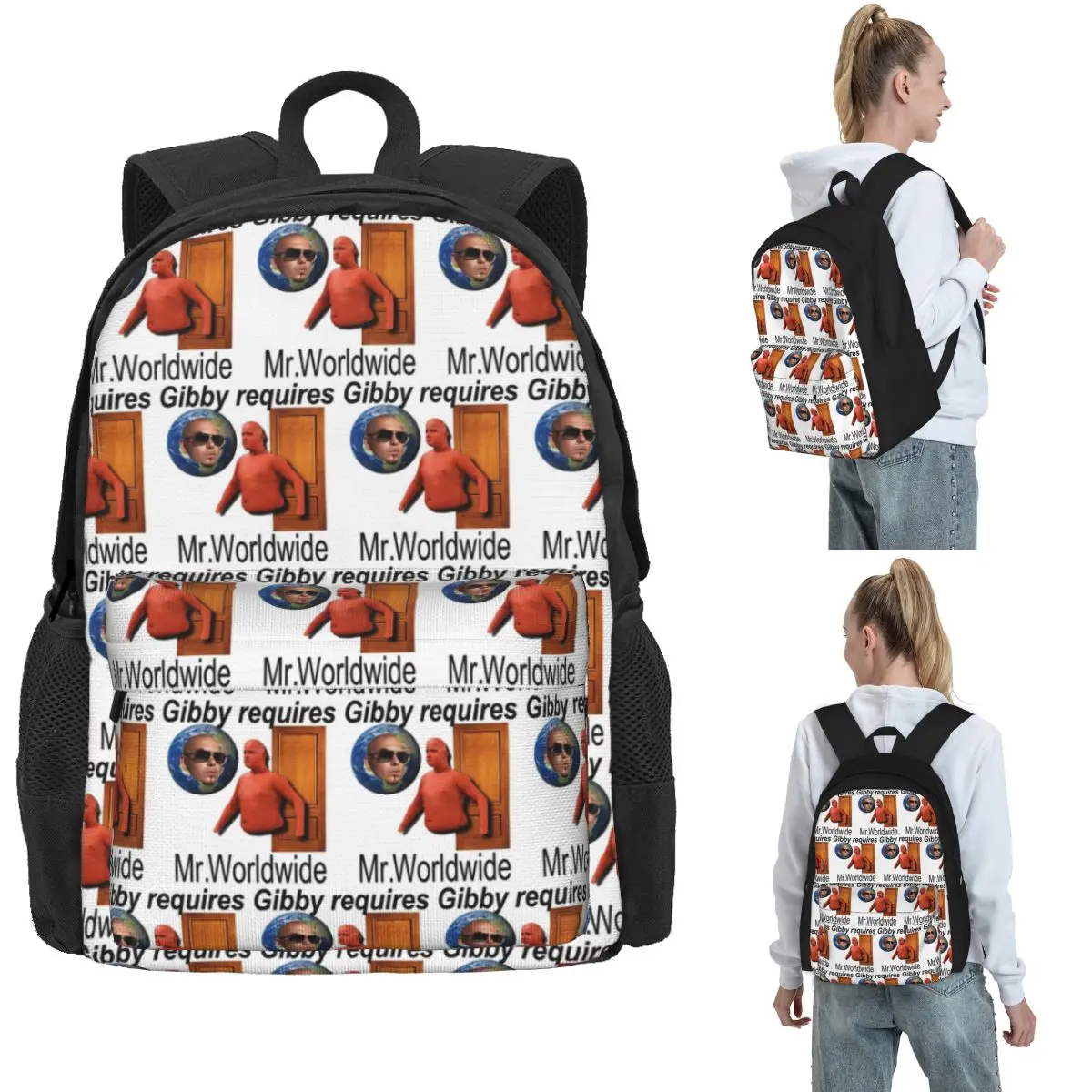 Gibby Requires Mr. Worldwide Backpack Hot Sale Daypack Large Capacity Children BookBag School Bag Shoulder Bags for Men Women
Gibby Requires Mr. Worldwide Backpack Hot Sale Daypack Large Capacity Children BookBag School Bag Shoulder Bags for Men Women