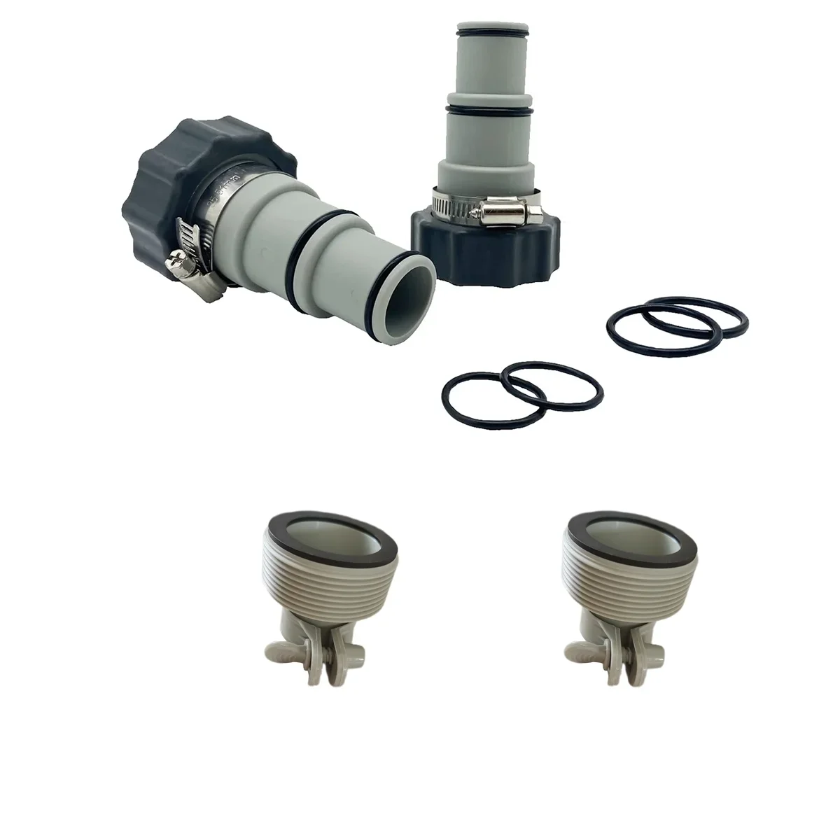 1.25" to 1.5" Type B Hose Adapter and 1.5” to 1.25” Hose Adapter Plunger Valve Connector for Intex Above Ground Pool(2 PCS)
1.25" to 1.5" Type B Hose Adapter and 1.5” to 1.25” Hose Adapter Plunger Valve Connector for Intex Above Ground Pool(2 PCS)