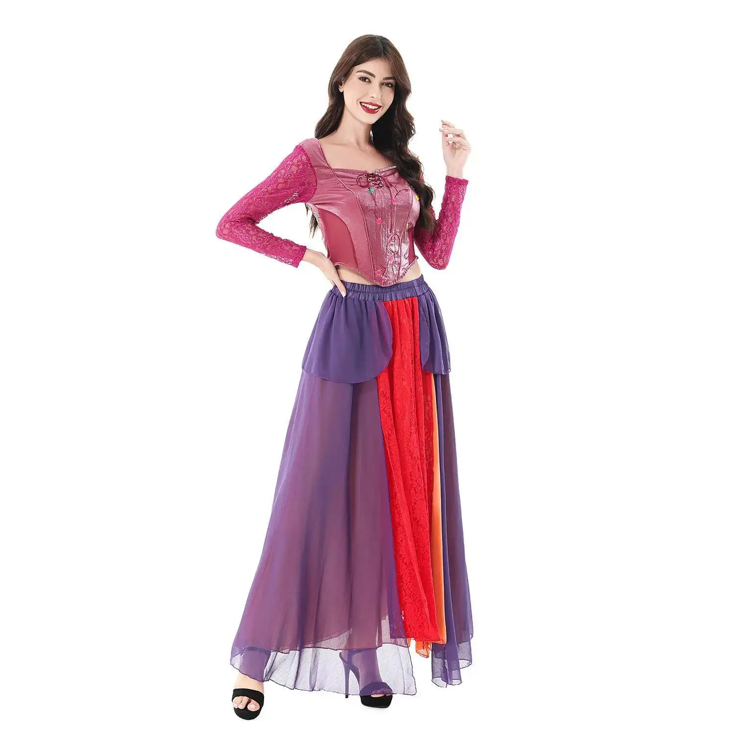 New Halloween Costume Witch Outfit Witch Vampire Carnival Performance Costume Queen Medieval Dress
New Halloween Costume Witch Outfit Witch Vampire Carnival Performance Costume Queen Medieval Dress